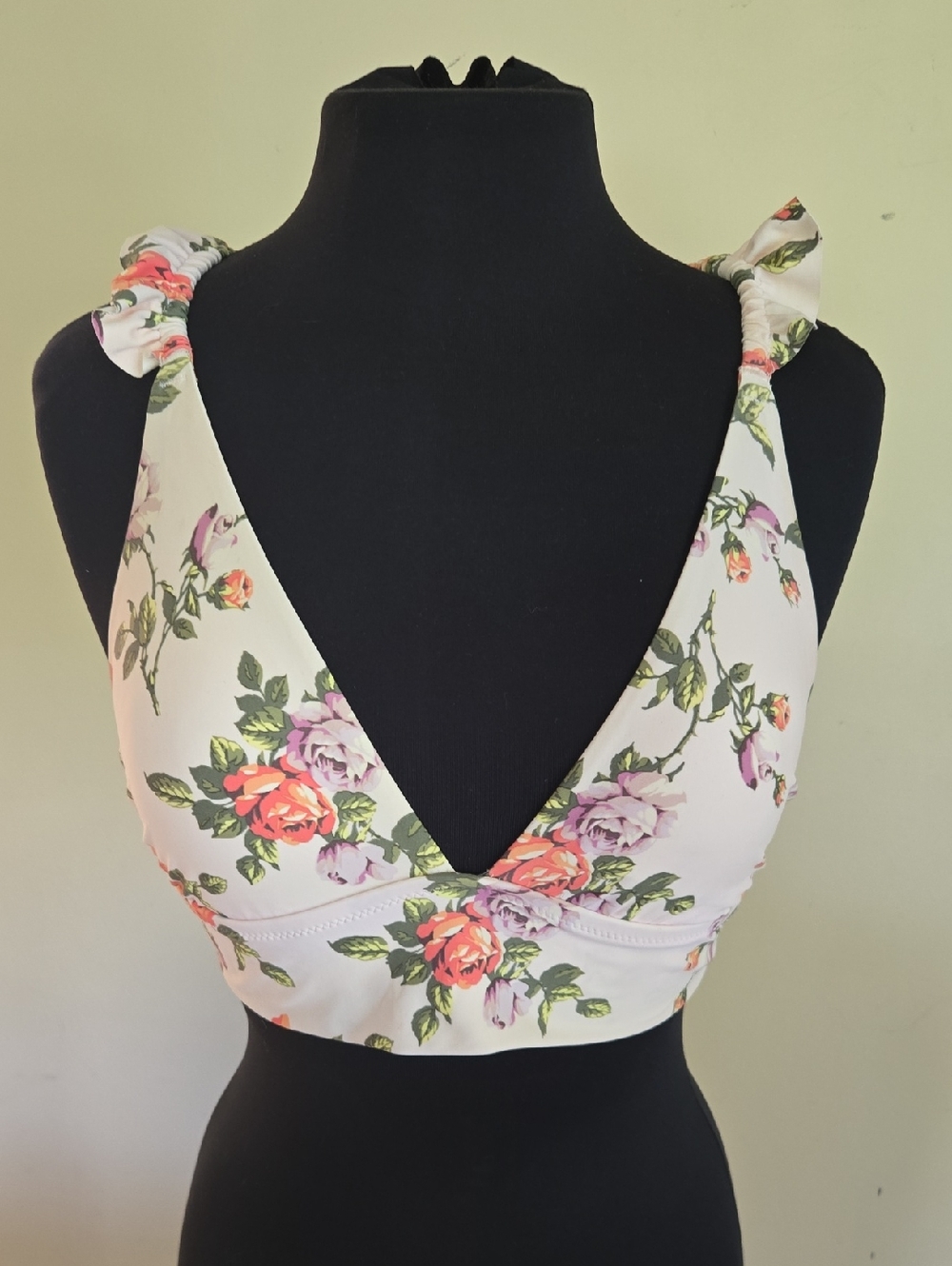 aerie Light Pink Floral Bikini Top - Picture 3 of 7